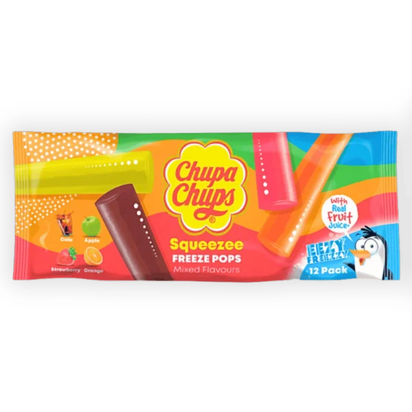 Chupa Chups Squeezee Freeze Pops 12x45ml