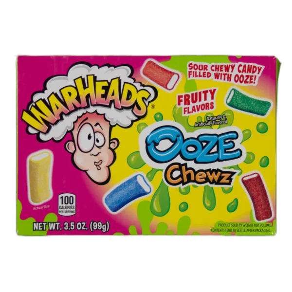 Warheads Ooze Chewz Fruity Flavors Theatre Box