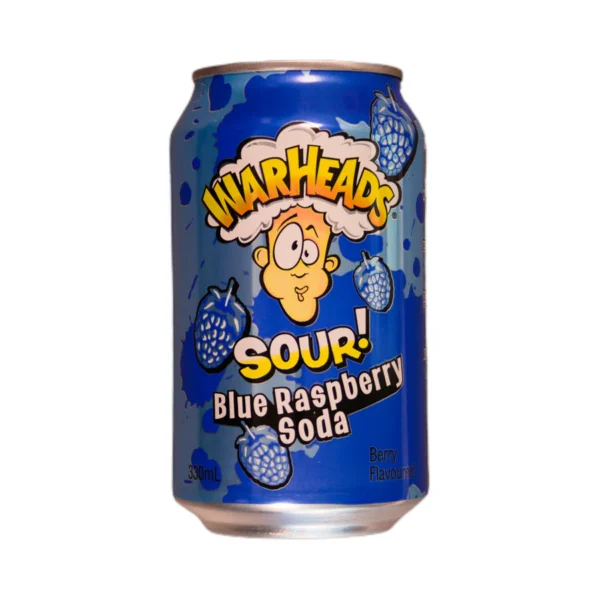 Warheads Sour Blue Raspberry Soda 330ml Warheads Sour Blue Raspberry Soda 330ml