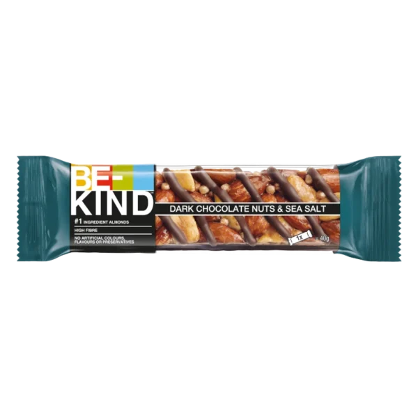 BE-KIND Dark Chocolate Nuts & Sea Salt 40g BE-KIND Dark Chocolate Nuts & Sea Salt 40g