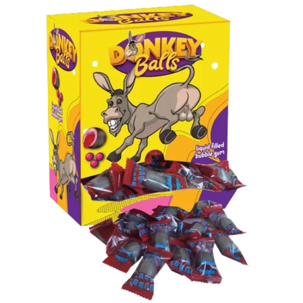 Donkey Balls Energy Drink Flavoured Bubble Gum