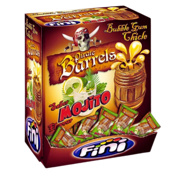 Fini Pirate Barrels Mojito-Bubble Gum – 200 x 5g
