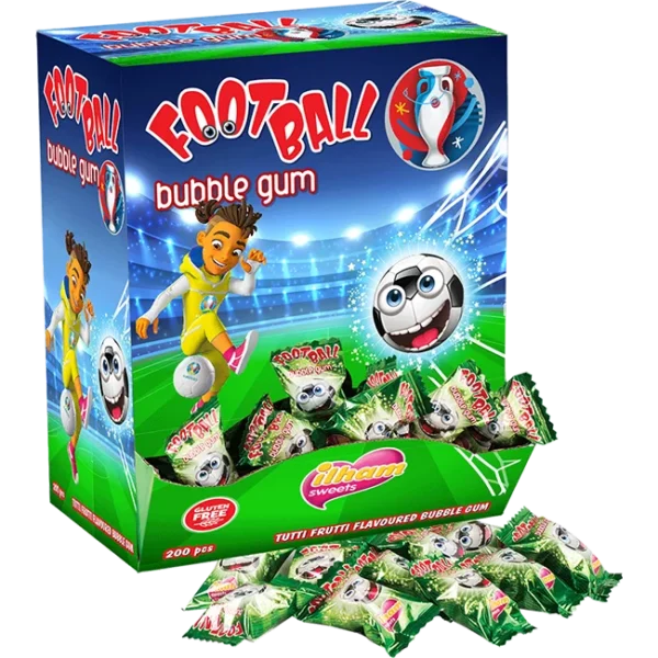 Football Tutti Frutti Flavoured Bubble Gum