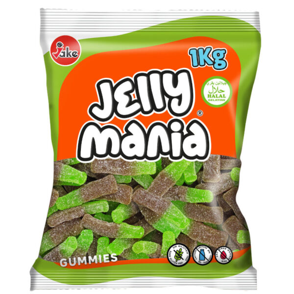 Jake Jelly Mania Sugared Cola Bottles 1kg