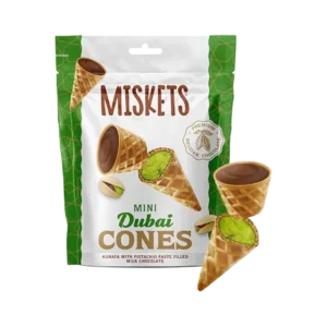 Miskets Mini Dubai Cones Kunafa with Pistachio 50g