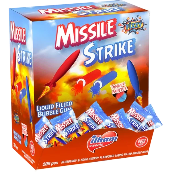 Misslie Strike Blueberry & Sour Cherry Flavoured Bubble Gum