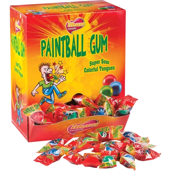 Paintball Green Apple Flavoured Bubble Gum