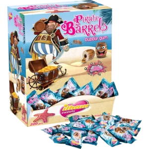 Pirate Barrels Cola Flavoured Bubble Gum