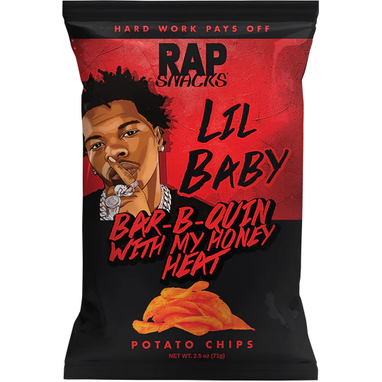 Rap Snack Lil Baby Bar-B-Quin with my Honey Heat Potato Chips 71g