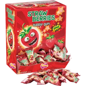 Strawberry Flavoured Fizzy Powdered Bubble Gum