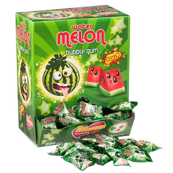 Watermelon Flavoured Bubble Gum (With Black Seeds)