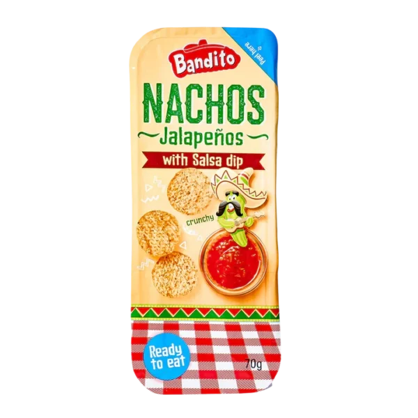 Bandito Nachos Jalapenos with Salsa Dip 70g