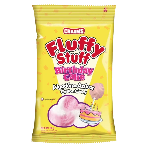 Charms Fluffy Stuff Birthday Cake Algodon de Azucar Bolsa 60g