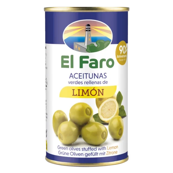 El Faro - Grüne Oliven gefüllt mit Zitrone 350g El Faro - Grüne Oliven gefüllt mit Zitrone 350g