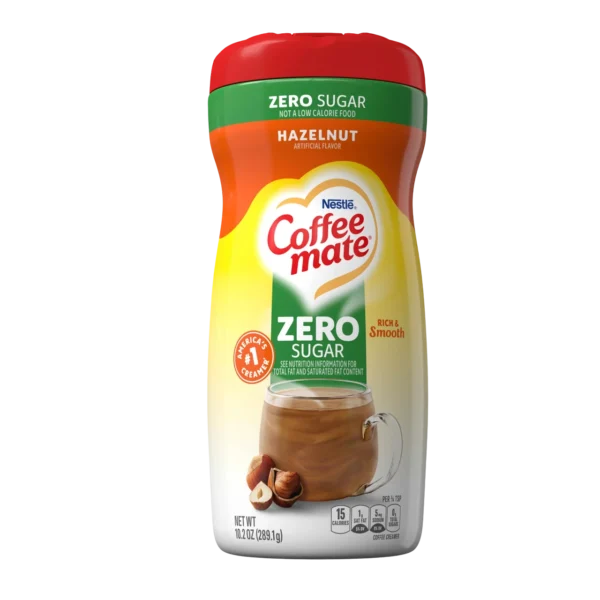 Nestle Coffee Mate Hazelnut Zero Sugar Powdered Coffee 298,1g