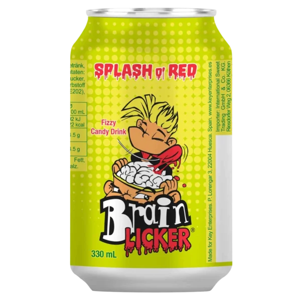 Splash o'Red Brain Licker Fizzy Candy Drink 330ml